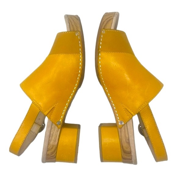 Dansko Madalyn Leather Heel Slingbacks Mango (yellow) Size EU 41 (US 10.5 - 11) - Picture 12 of 14